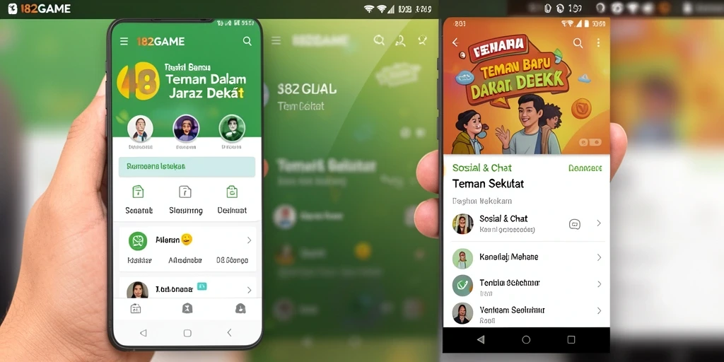 Antarmuka ramah pengguna 182GAME untuk Teman Sekitar.