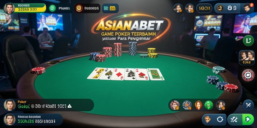 Tampilan antarmuka ASIANABET yang menarik dan mudah digunakan untuk bermain Poker.