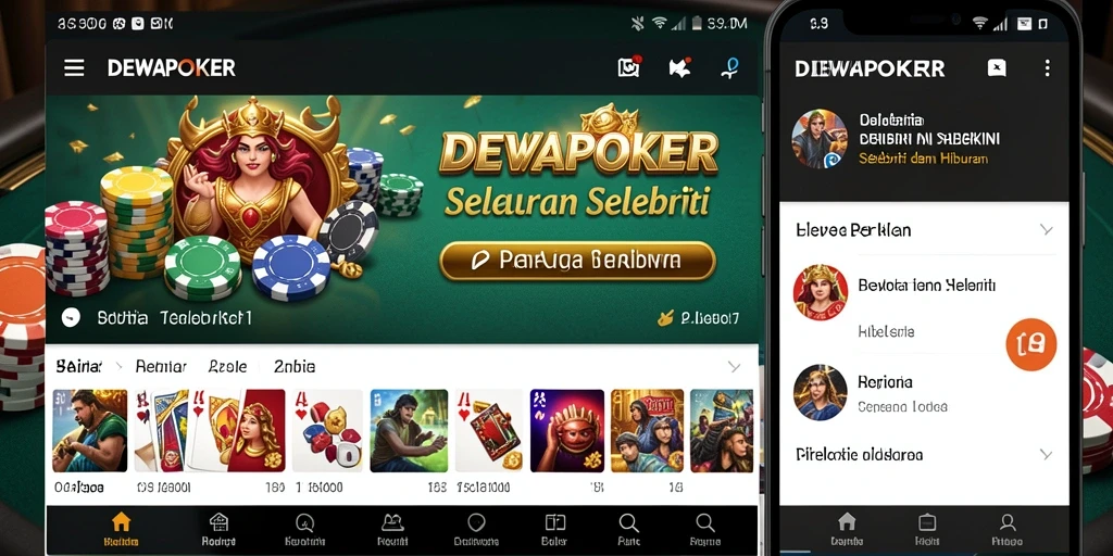 Tampilan antarmuka DEWAPOKER yang menarik dan informatif.