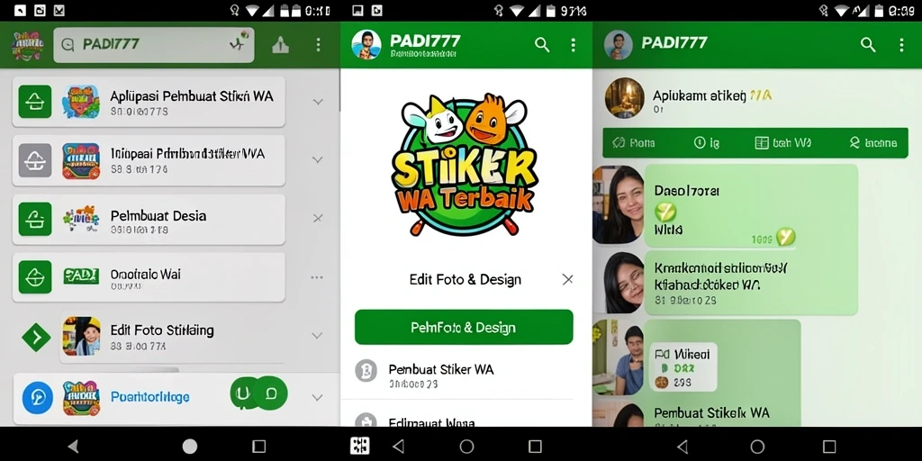 Antarmuka PADI777 untuk membuat stiker WA yang menarik dan mudah digunakan.