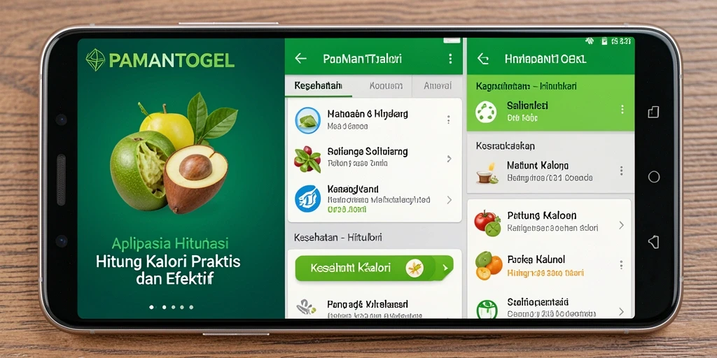 Tampilan antarmuka aplikasi Hitung Kalori yang intuitif dan informatif.