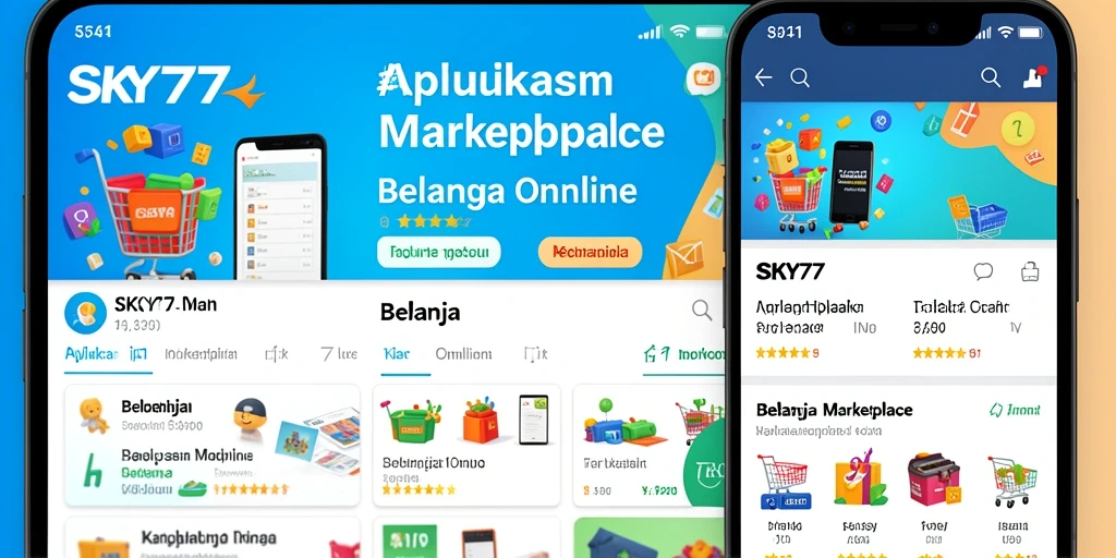Tampilan antarmuka aplikasi Marketplace SKY77 yang modern dan user-friendly.